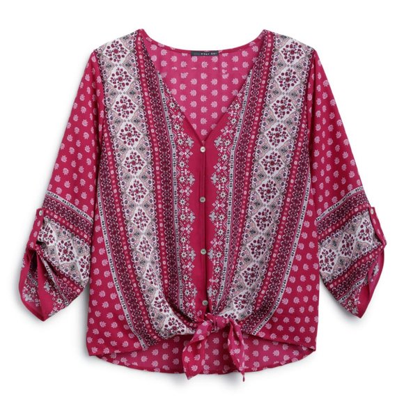 West Kei Tops - NWT Front Tie Blouse